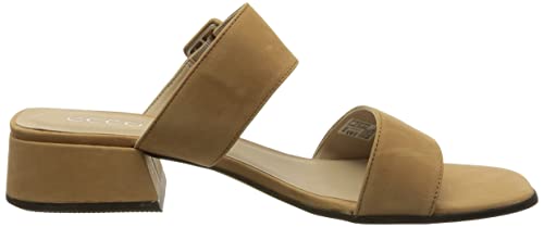 Ecco Women's Elevate Square Toe Slide Heeled Sandal, Lion Nubuck, 6-6.5 #TOP5