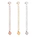 TOYANDONA Extender per Collana Braccialetto Extender 3 Pz Argento Puro Puro Cuore Catena Estensore per Gioielli Forniture (Argento Dorato Oro Rosa 5 5 Cm)