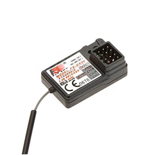 ERINGOGO Auto Boat Supplies 3-Channel Receiver for Rc Car 2.4ghz Receiver Out of Control Protect Receiver Remote Control Supplies Gt2 RC Car Receiver, 3.76X2.23cm, Black