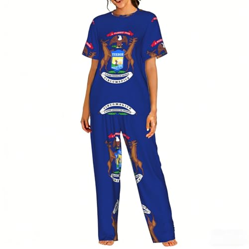 Pyjama doux femme ensemble Michigan vêtement de nuit