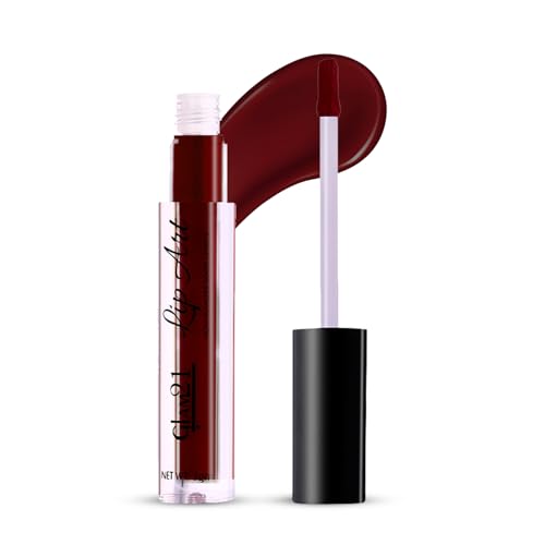 Image of Glam21 Lip Art Non-Transfer Matte Liquid Lipstick | Lightweight, Long-Lasting | Waterproof & Smudge-Proof Lip Colour | Intense Pigment | 3gm -Mulled Wine-12