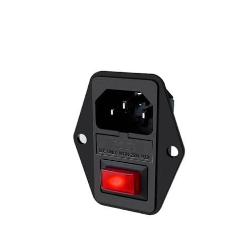 Interruptor de toma de corriente para chasis eléctrico con luz roja y conector de 15A CA