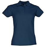 Fruit of the Loom Damen Poloshirt SS092M, Blau   Blau (Marineblau), Gr. 40 (Herstellergröße: M)