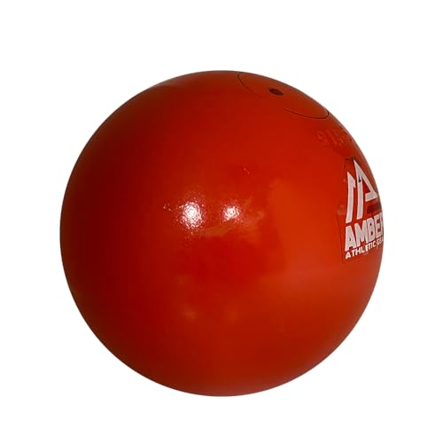 Amber Sporting Goods Precision Performance 3.52kg/8lb Iron Shot Put Versatile Training and Competition Excellence with Sturdy Cast Iron Build and Durable Polyurethane Coating Orange