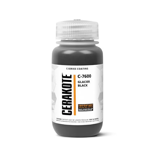 CERAKOTE® (AIR CURE) C-SERIES CERAKOTE GLACIER BLACK [ 16oz ] C-7600P Performance Ceramic Technology + Color on All- Metals, Polymers + More