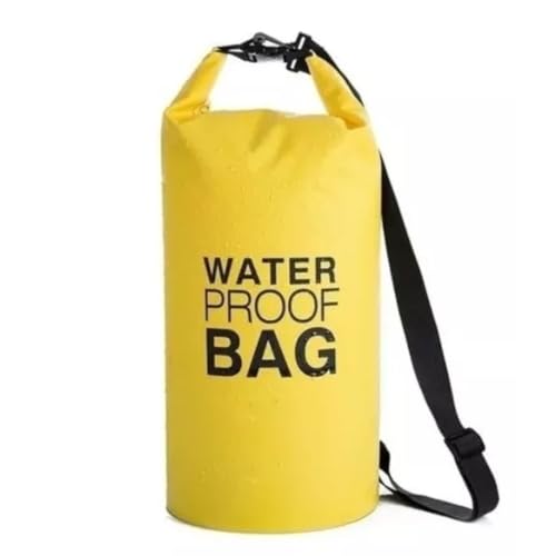 Bolsa Mochila Impermeável Saco Estanque 20 Litros Camping Bag (Amarelo)