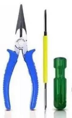 SHYAM ENTERPRISES JAIPUR 6 Inch Nose Plier 2 in 1 Screwdriver For Home & Professional Use And Electrical Work