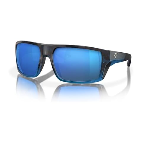 Fin-Nor Men's Sunglasses, Blue/Grey Polycarbonate Lens-Matte Keys Camo Frame, L/XL Cover