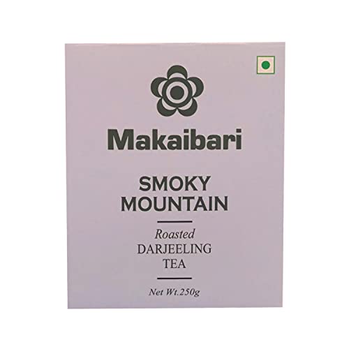 Image of Makaibari Smoky Mountain, Roasted Darjeeling Loose-Leaf Black Tea, 250 Grams Whole Leaf Tea (Pack of 4) | 100% Darjeeling Long Leaf Tea | Darjeeling Black Tea