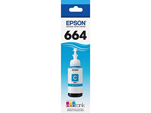 Epson T664 Ecotank Ink Ultra-High Capacity Bottle Cyan (T664220-S) For Select Ecotank Printers #TOP23