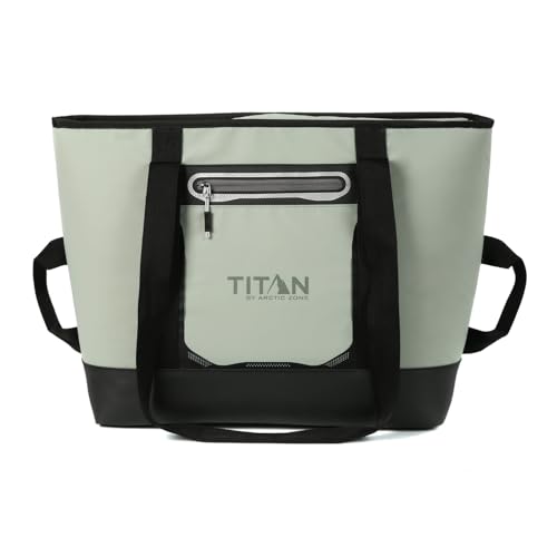 Image of Titan by Arctic Zone 30 Can Cooler Tote with Strap | Insulated Tote Bag with leek proof lining, handle, shoulder strap, and zipper for lunch, picnic, and travel