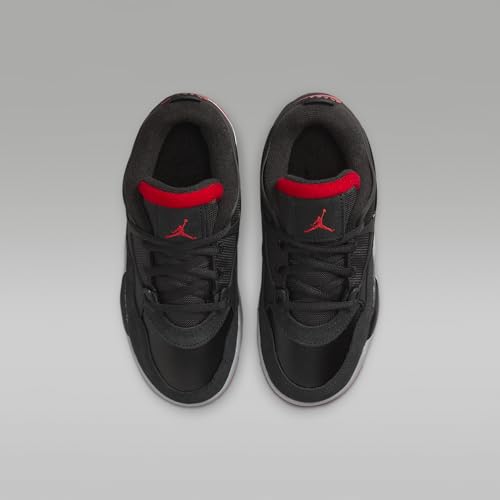 Jordan 4 RM Little Kids' Shoes (Black/Wolf Grey/White/Varsity Red)4