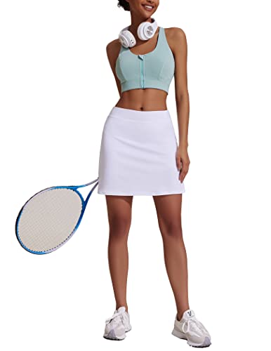 Image of Ekouaer Women's Athletic Skorts Lightweight Golf Skirts Inner Shorts Pocket Tennis Running Workout Sports Skorts