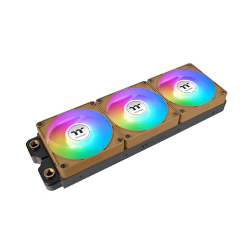 Image of Thermaltake CT140 EX Reverse ARGB Sync PC Cooling Fan 3 Pack, 500~1800 RPM, 5V Mobo Sync, 16.8 Million Colors 9 LEDs, MagForce 2.0 Connectors, Hydraulic Bearing, Gravel Sand, CL-F228-PL14GS-A