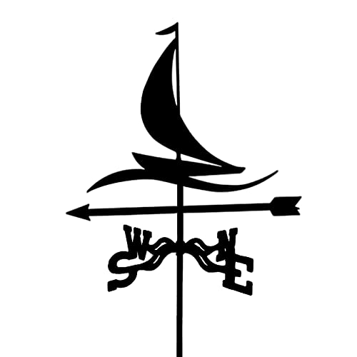 JKLJL Tiere Wetterfahne Segelboot Kaninchen Rotweinglas Bauer und Pferd Katze und Vogel Silhouette Wetterfahne Windrichtungsanzeiger Professionnel Messwerkzeug Geschenke Cover