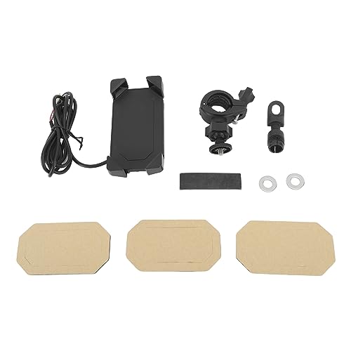 Raguso Suporte de telefone de motocicleta DC 5V2A recarregável universal ajustável para motocicleta