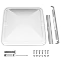 Jack Boss Roof Vent Cover, 14 Inch Replacement Vent Lid for Inside RV Trailer Camper Motorhome, White One Pack
