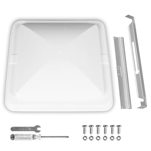 Jack Boss RV Roof Vent Cover 14 Inch Replacement Vent Lid for Inside RV Trailer Camper Motorhome White One Pack