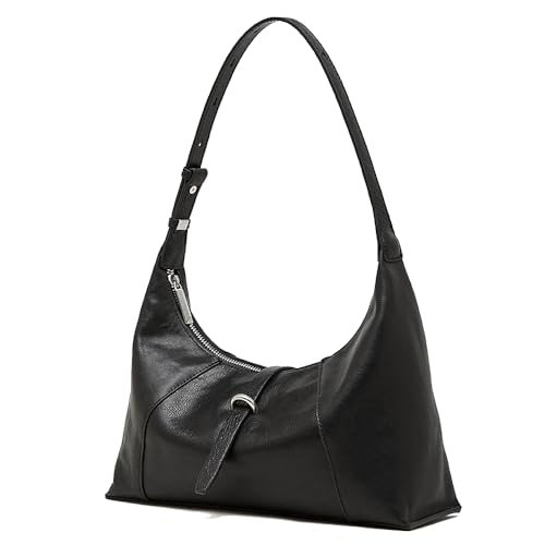Petit Sac Bandoulière Fini Brillant Noir Parfait Contre les Sacs Encombrants