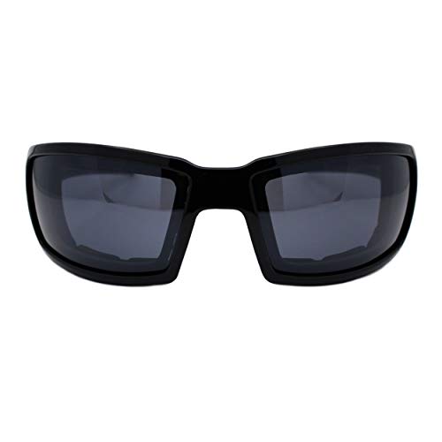 Choppers Foam Padded Goggle Sunglasses Shield Rectangle Wrap Around UV4002