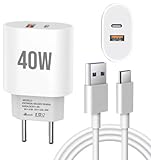 Kit carregador super turbo 40w porta dupla (usb-a + usb-c) + cabo