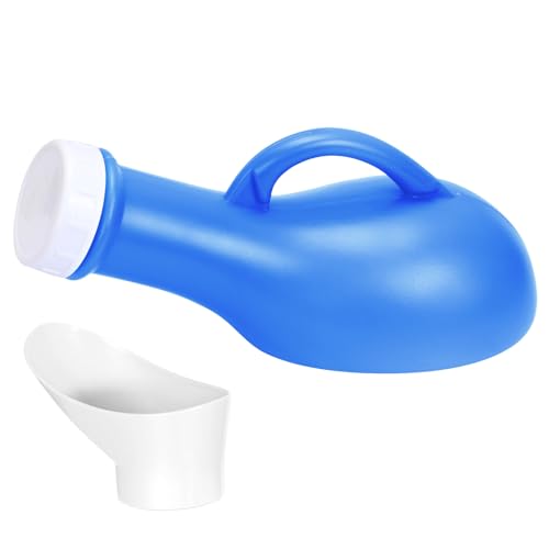 ALEEIK Urinal portable avec couvercle - 1000 ml - Pour homme et femme - Avec couvercle - Unisexe - Pour les déplacements et la maison