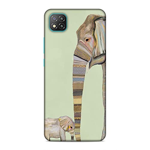 Image of Printed Mobile Back Hard Case Cover for Xiaomi Poco C3 | Elephants, Cute Baby Elephant, Traditional-2189