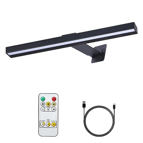 Image of Wireless LED Picture Light 16in with Remote,Dimmable and Timer Picture Lights for Paintings,Metal Rechargeable Art Light Display Lamp,3 Modes,Dartboard Light for Frame Picture Gallery Portrait