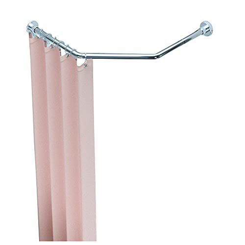 Barre de rideau de douche incurvée réglable antirouille, tringle extensible pour douche italienne
