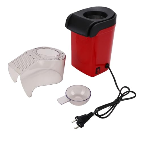 Julihai Máquina para Hacer Palomitas de Maíz con Aire Caliente, de Calefacción con Tapa Transparente y Olla Antiadherente para Noches de Cine en Casa y Regalos Familiares (Enchufe de la UE)
