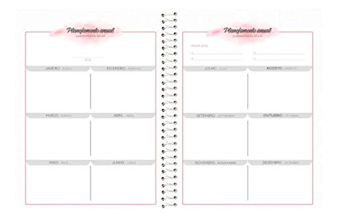 Agenda Espiral Planner Blush Azul 2021 - Foroni