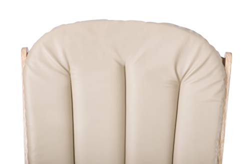 Foundations Saferocker Standard Glider Rocker With Wood Base With Vinyl Cushion, Easy To Clean (Tan Vinyl) #TOP4