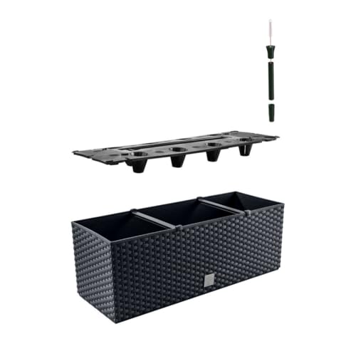 Rechteckiger Gärtner 17 Liter mit Authriego schwarz Farbe 52 x 20 x...
