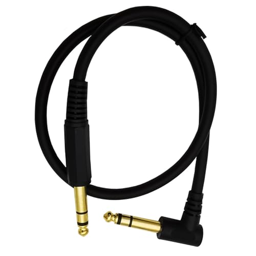 Cable de audio estéreo 6.35mm TRS macho a macho 50cm miniatura 1