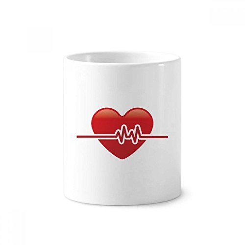 Tasse blanche cœur électrocardiogramme en céramique idée cadeau originale