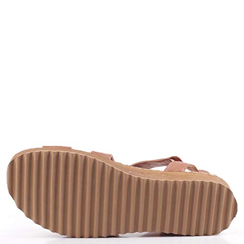 Sandália Anabela Bottero 322503 Couro Amêndoa