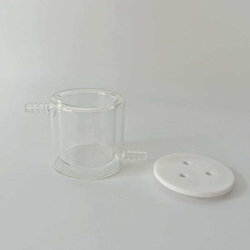 Double-Layer Electrolytic Cell with Temperature Control for 3-Electrode System - Glass Tank with PTFE Cover(150ml)