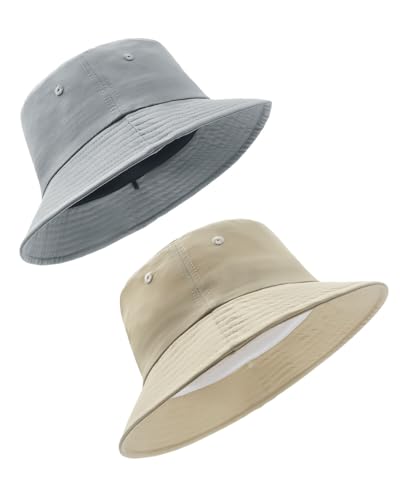 Image of XXL XL L Bucket Hat For Big Heads,M S Quick-Dry Travel Sun Hat With Chin Strap,Lightweight Summer Fisherman Hat Packable