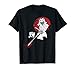 Letra Japonesa Samurai Katana Espada Guerrero Luna Roja Camiseta