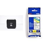 produit 2: Ruban adhésif laminé de 24 mm de large, noir sur blanc, 8 m