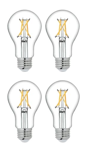 (4 Pack) GE Relax LED A19 Dimmable Light Bulb