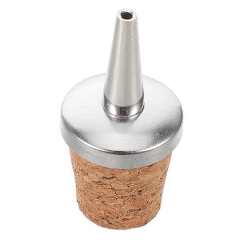 Yardwe Vertedor de Botellas Amarga con Tapa de Corcho de Madera y Metal, Diseño Versátil para Mezclar y Servir Bebidas en Bares y Restaurantes