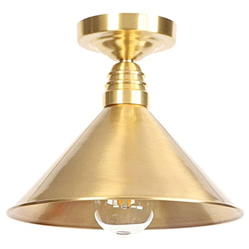 Plafonnier moderne E27 avec finition dorée pour un éclairage d'intérieur optimal