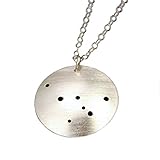 Tactile Melodies Cassiopeia Constellation Stars Necklace Sterling Silver