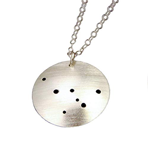 Tactile Melodies Cassiopeia Constellation Stars Necklace Sterling Silver