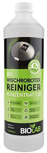 BIOLAB Biologisch reinigingsmiddel voor dweilrobot en robotstofzuiger met dweilfunctie, reinigingsvloeistof, reiniger, vloerreiniger, concentraat, 1000 ml