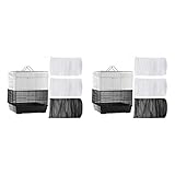 Giwnhvx 6 x große, verstellbare Vogelkäfig-Abdeckung, Samenfänger, universeller Vogelkäfig-Nylon-Netzbezug, weicher Rockschutz