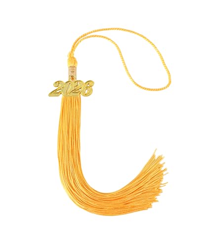 Image of Graduation Tassel 2026 for Grad Cap,Gold Tassel with Gold Charm