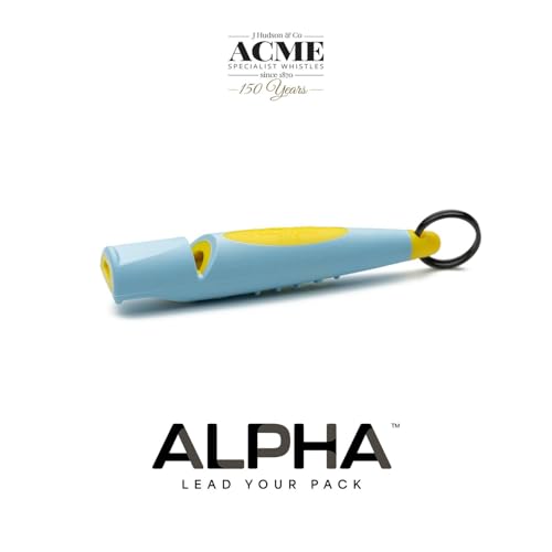 ACME Hundepfeife No. 211,5 (Update 2023) | Alpha | Verbesserte Version | Ideal für den Rückruf | Große Reichweite | Neuer Griff | Frequenzstandardisiert (Baby Blue/Yellow)