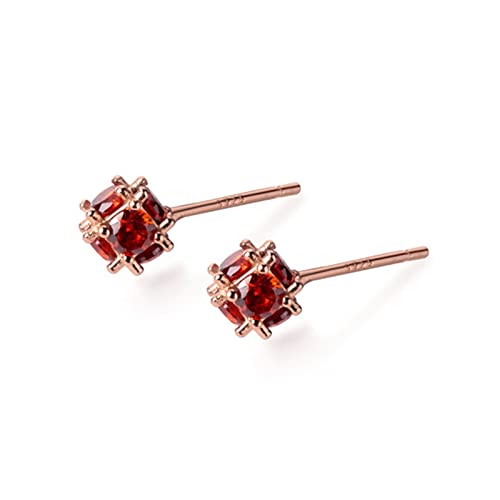 Bijoux cube carré 925 et zircon rouge pour sublimer vos soirées